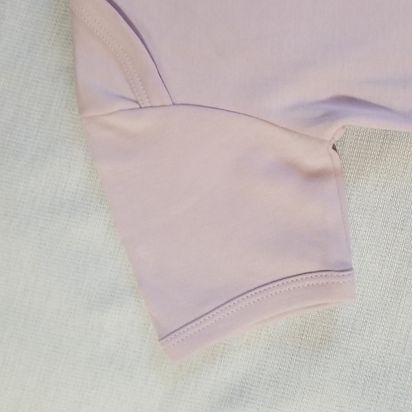 ORGANIC COTTON BABY BODY SUIT 3- 6 MONTHS IN MAUVE  LUKEENO - Picture 4 of 8